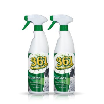 Frontal de pack de 2 botellas de 361 Limpiador de Mosquitos y Eliminador de Excrementos de Ave
