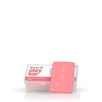 Caja de una claybar rosa abierta