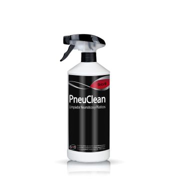 Frontal de la botella de PneuClean Limpiador de Neumáticos y Plásticos